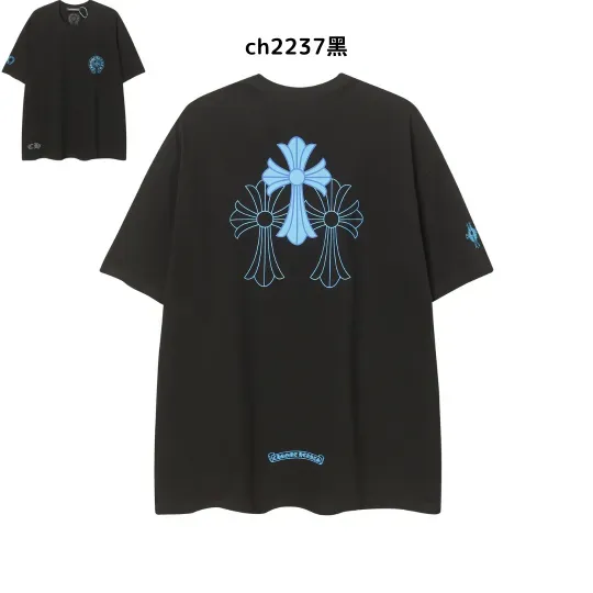 【2026新登場】クロムハーツChrome Hearts プリント刺繍Tシャツ特集 夏服 人気 男女兼用　綿100%