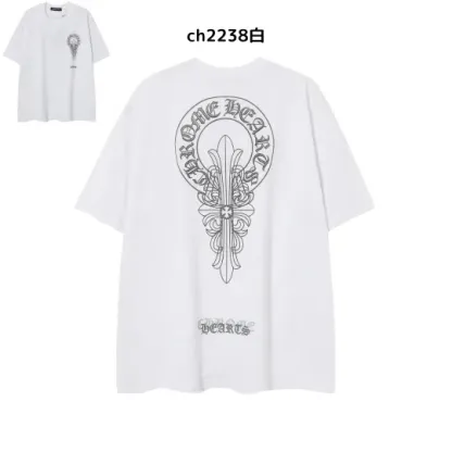 【2026新登場】クロムハーツChrome Hearts プリント刺繍Tシャツ特集 夏服 人気 男女兼用　綿100%