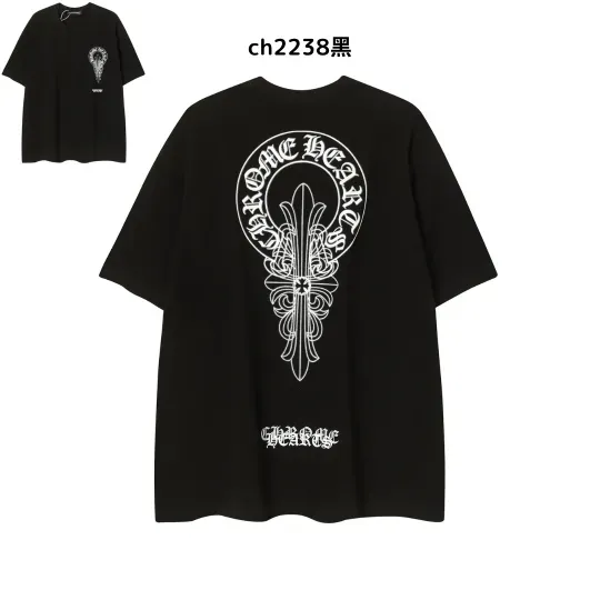 【2026新登場】クロムハーツChrome Hearts プリント刺繍Tシャツ特集 夏服 人気 男女兼用　綿100%