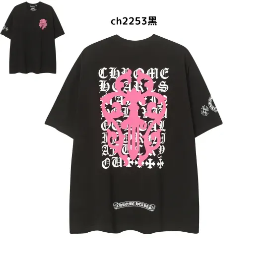 【2026新登場】クロムハーツChrome Hearts プリント刺繍Tシャツ特集 夏服 人気 男女兼用　綿100%