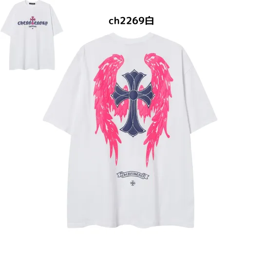 【2026新登場】クロムハーツChrome Hearts プリント刺繍Tシャツ特集 夏服 人気 男女兼用　綿100%