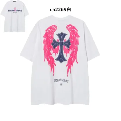 【2026新登場】クロムハーツChrome Hearts プリント刺繍Tシャツ特集 夏服 人気 男女兼用　綿100%