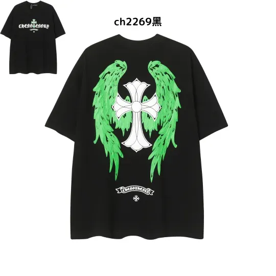 【2026新登場】クロムハーツChrome Hearts プリント刺繍Tシャツ特集 夏服 人気 男女兼用　綿100%