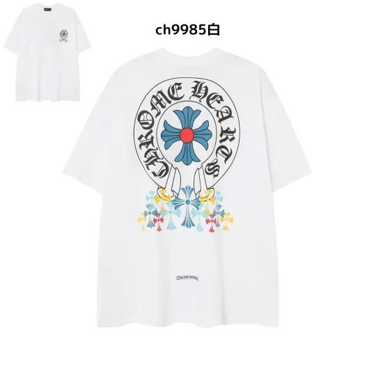 【2026新登場】クロムハーツChrome Hearts プリント刺繍Tシャツ特集 夏服 人気 男女兼用　綿100%
