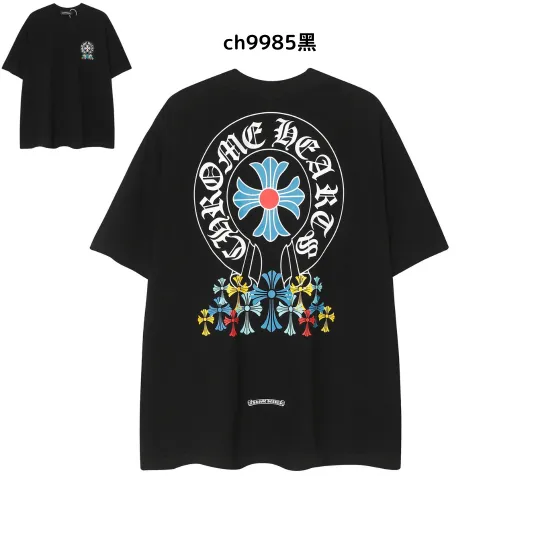 【2026新登場】クロムハーツChrome Hearts プリント刺繍Tシャツ特集 夏服 人気 男女兼用　綿100%