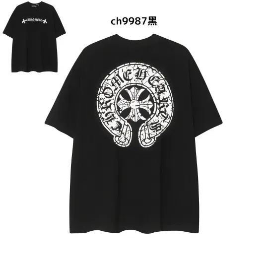 【2026新登場】クロムハーツChrome Hearts プリント刺繍Tシャツ特集 夏服 人気 男女兼用　綿100%