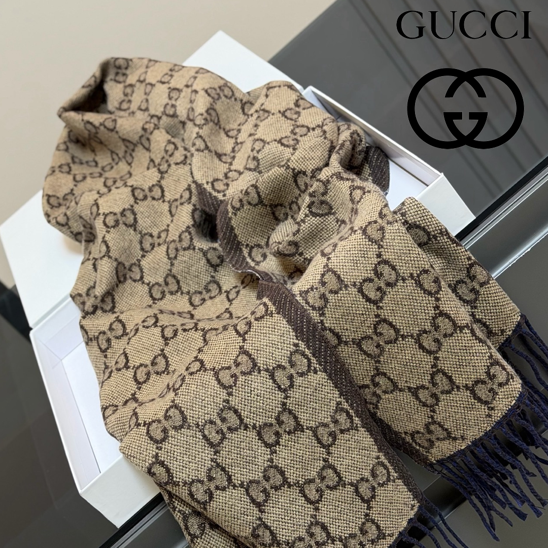 GUCCI 国内発送sale お勧め マフラー ウール アルパカ 男女兼用