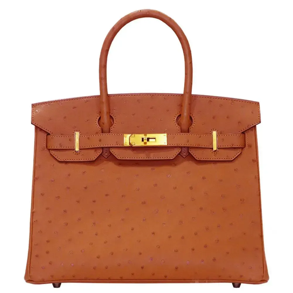 【HERMES】エルメス バーキン 30cm オーストリッチ ゴールド金具
