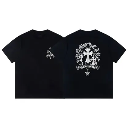 Chrome Heart クロムハーツ Tシャツ 黒 綿100% zH0121
