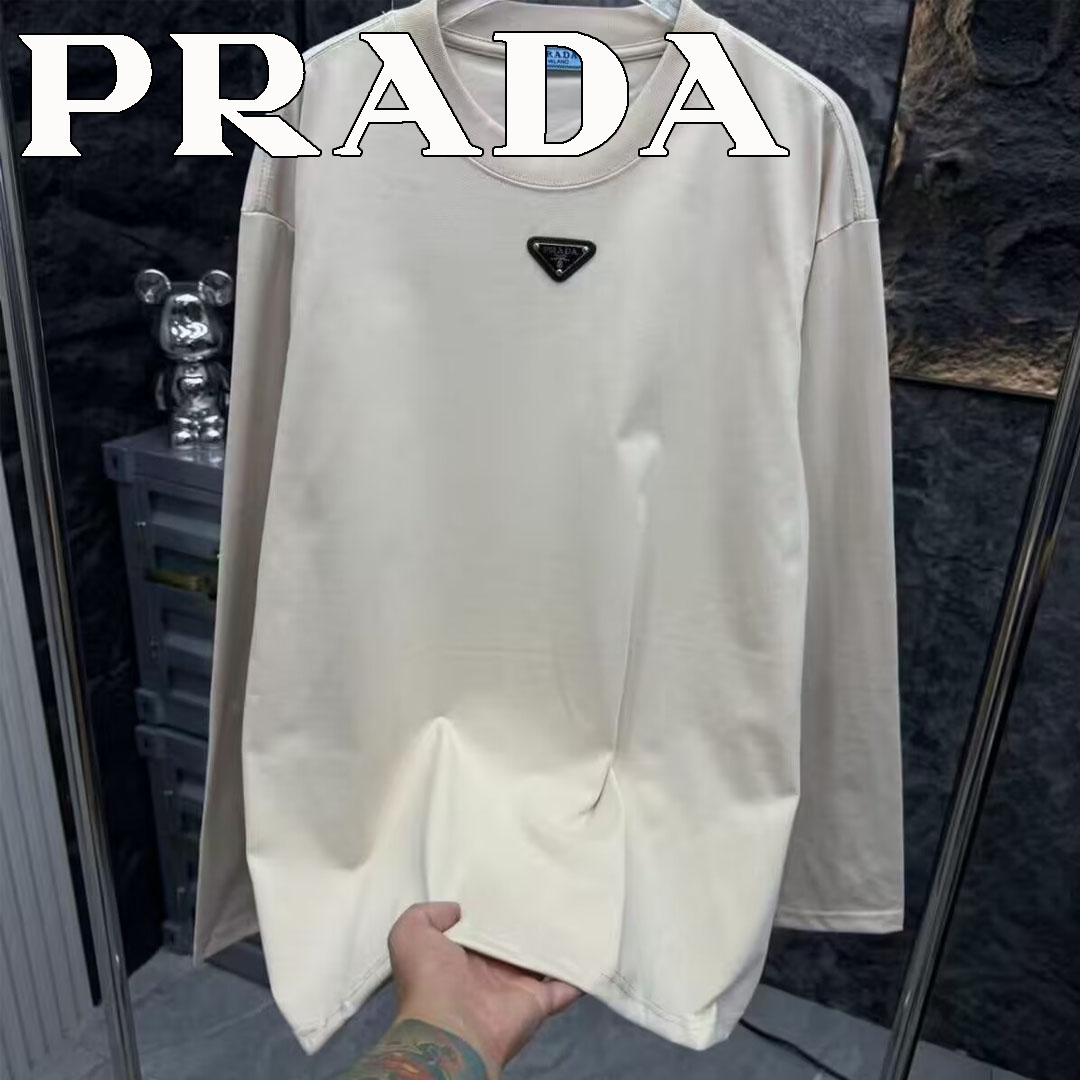 最安値!☆100%本物保証☆PRADA 三角ロゴ スウェットシャツ 2色