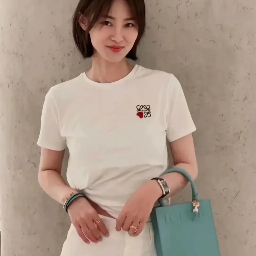 LOEWE【S-4XL】春夏らしい シンプルだからたくさん着まわせる 半袖 Tシャツ