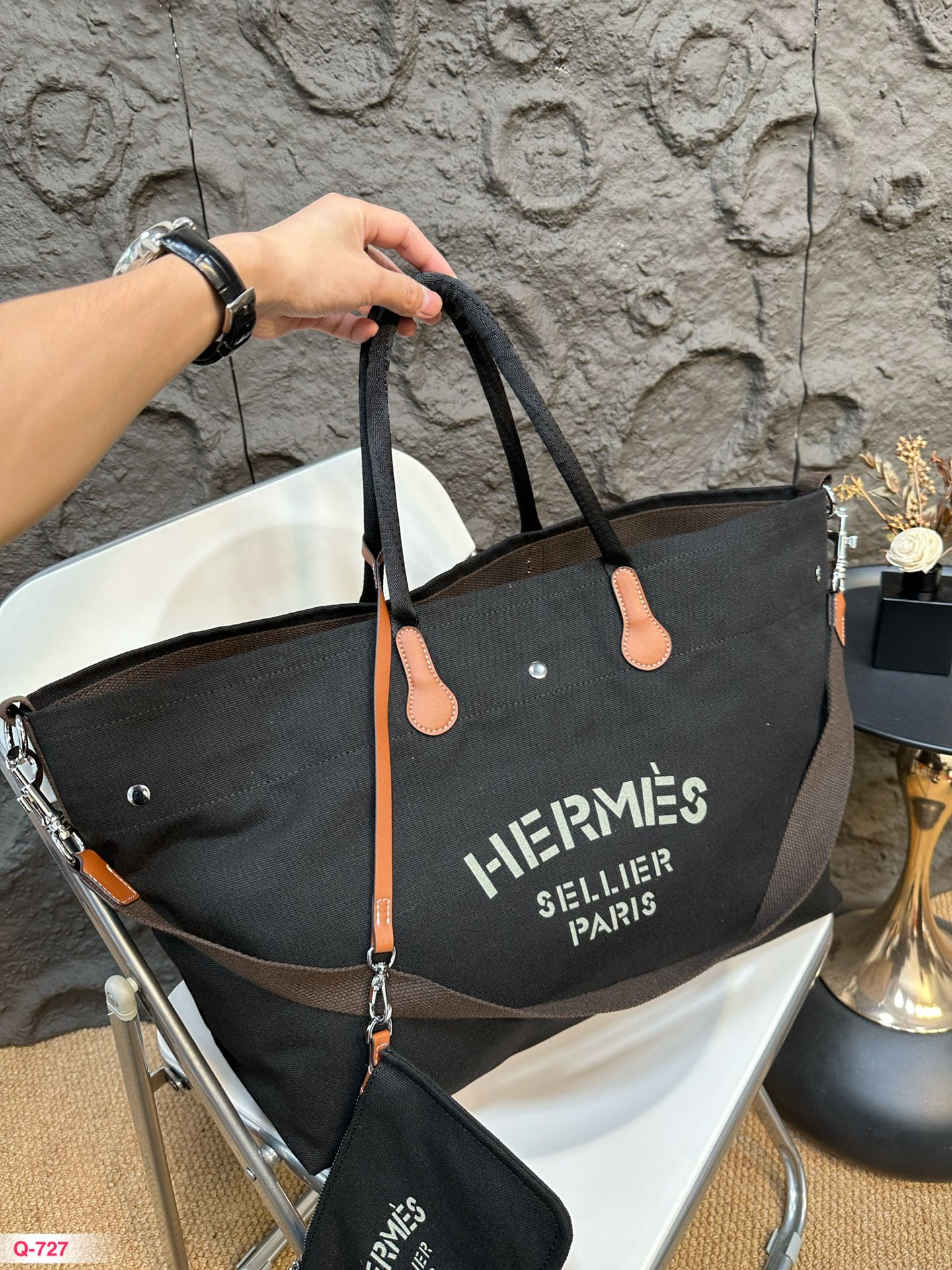 HERMES エルメス カヴァリエ キャンバス ボストン ショルダー 馬具 バッグ