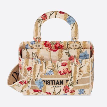 ディオール Dior LADY D-LITE ミディアムバッグ 2WAY マルチカラー