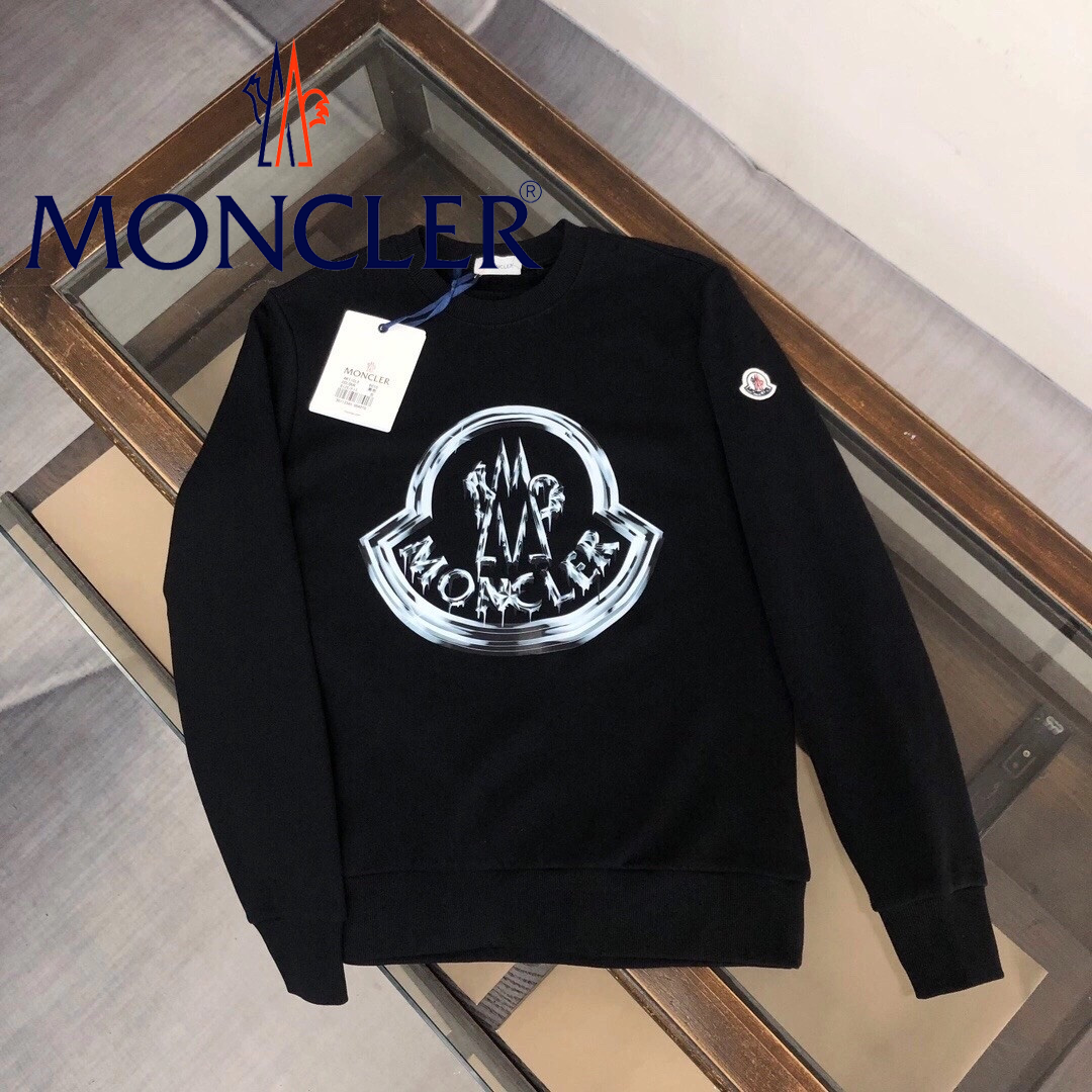 MONCLER 新作 丸首裏起毛スウェット プルオーバー 長袖 カップルお揃い 保温性抜群 クラシックカジュアルトップス