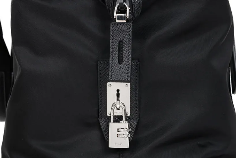 ♦PRADA♦Re-Nylonサフィアーノレザー ダッフルバッグ