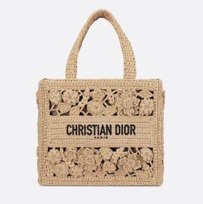 【新作大人気！】 DIOR BOOK TOTE スモールバッグ　ラフィア