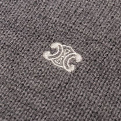 CELINE 刺繍スタンドカラータートルネックニットセーター