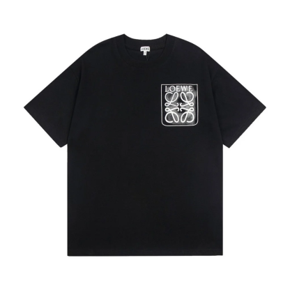 LOEWE『XS-L』話題沸騰中 安定感抜群 新品 キレカジ 刺繍 無地 2色 ゆったり Ｔシャツ