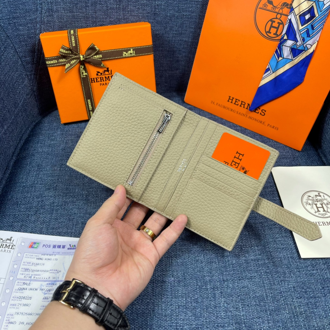 Hermes・レザー コンチネンタルウォレット 財布 折財布