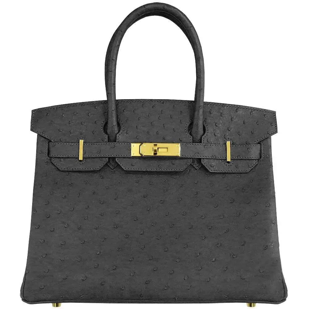 【HERMES】エルメス バーキン 30cm オーストリッチ ゴールド金具