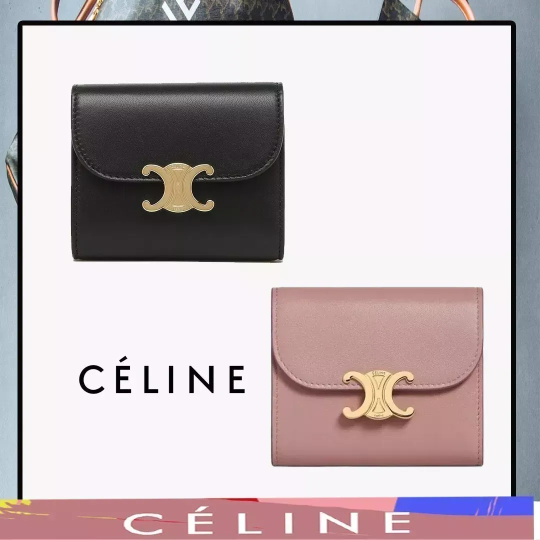 【CELINE】【送料無料】【代金引換】 コンパクト財布 TRIOMPHE