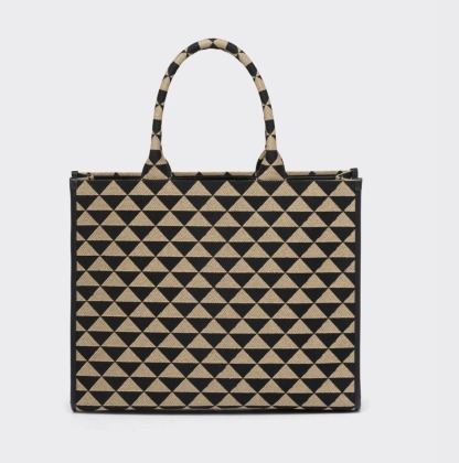 ☆PRADA☆シンボル ジャカード ラージハンドバッグ