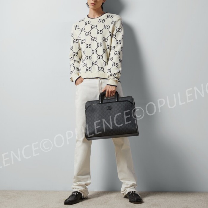 GUCCI グッチ 人気 GGスプリーム ブリーフケース ビジネスバッグ