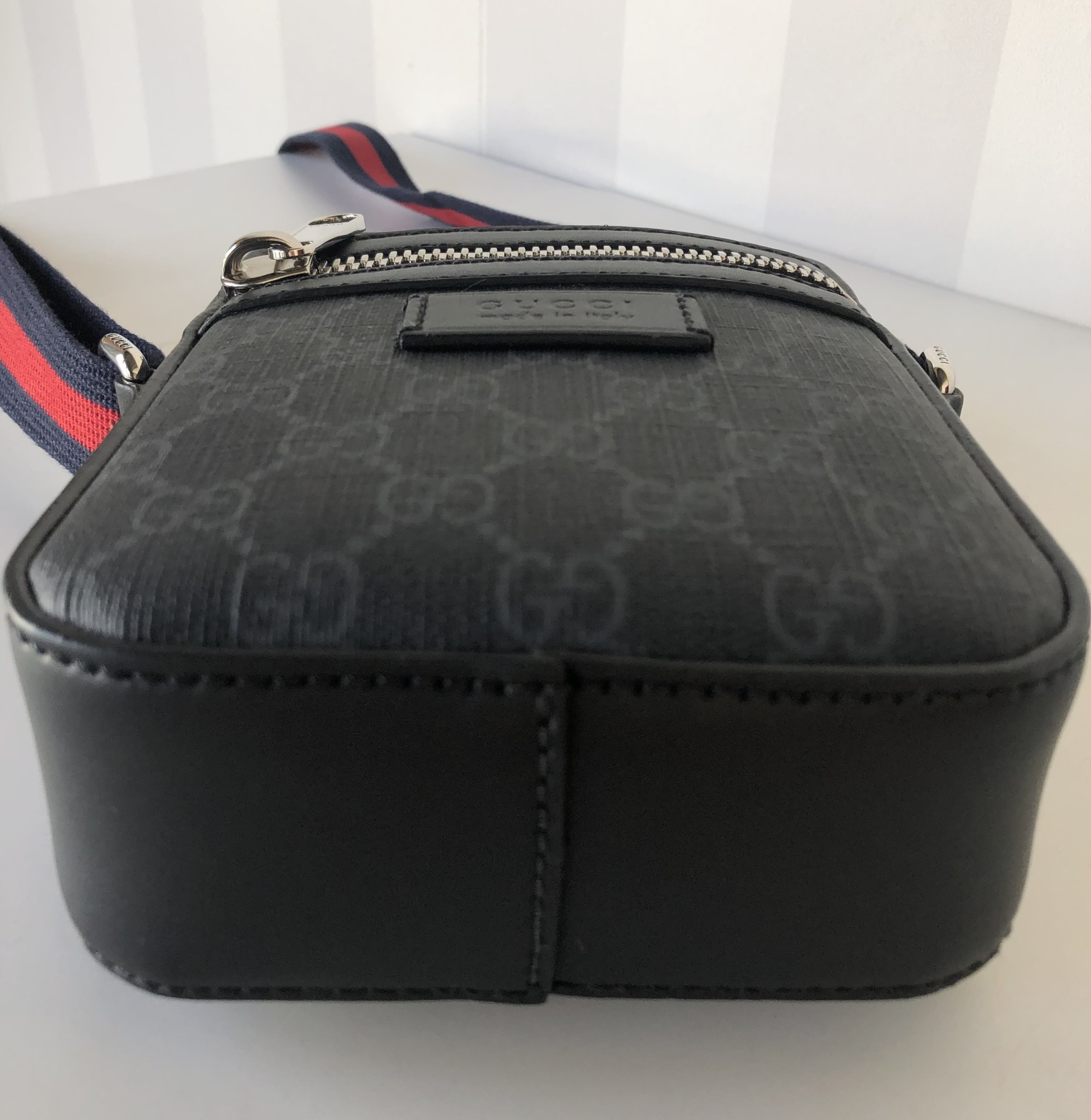 GUCCI◆グッチ GGブラック×GGスプリーム クロスボディーバッグ