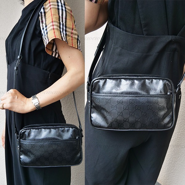 【完売必至】グッチ 光沢が美しいモノグラム柄ショルダーバッグ
