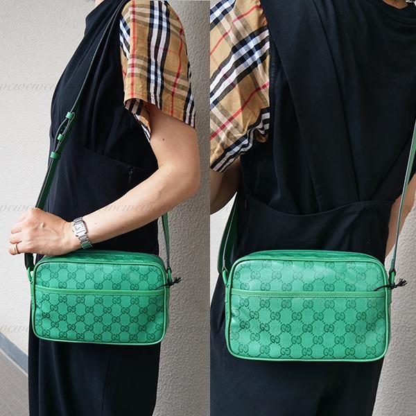 【完売必至】グッチ 光沢が美しいモノグラム柄ショルダーバッグ