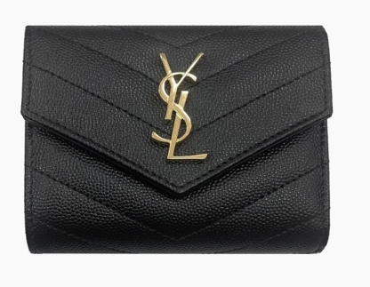 Saint Laurent ロゴ 小銭入れ付き 三つ折り財布