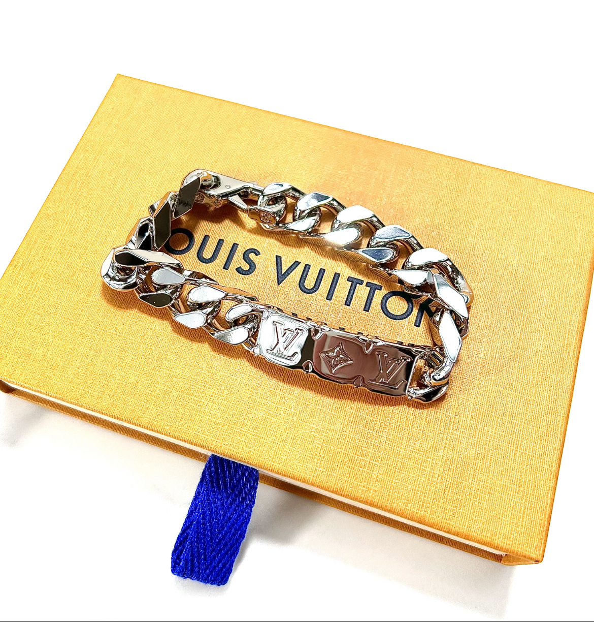 国内即発 Louis Vuitton LV チェーンブレスレット モノブラム