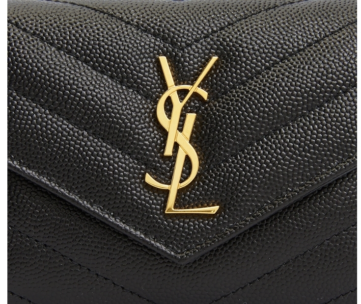 Saint Laurent ロゴ 小銭入れ付き 三つ折り財布