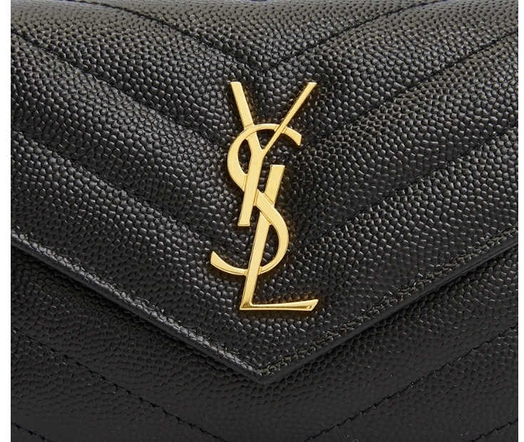 Saint Laurent ロゴ 小銭入れ付き 三つ折り財布