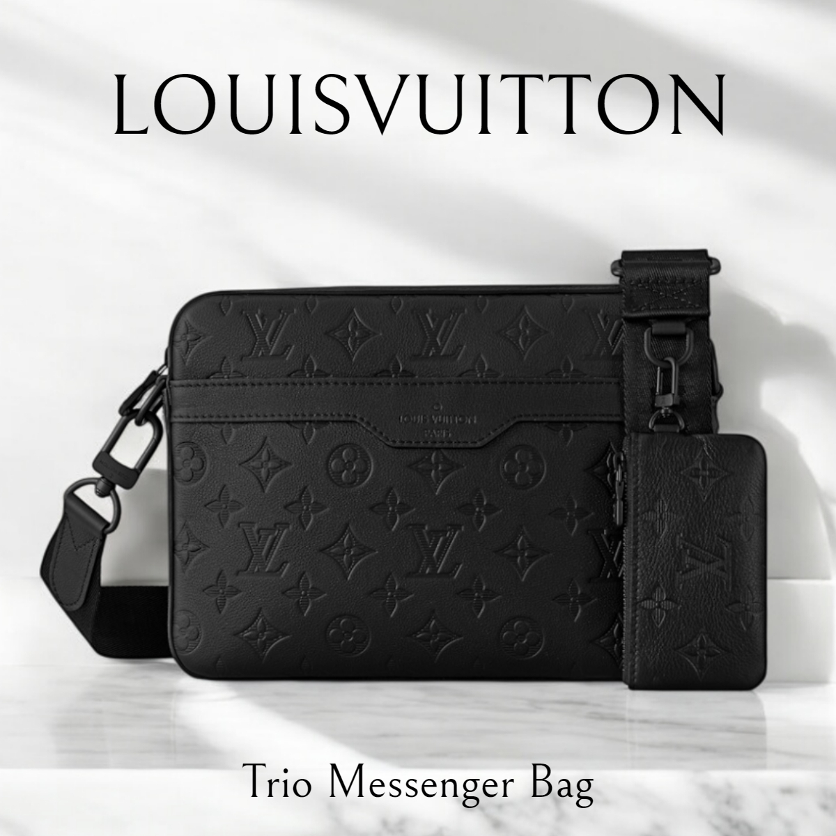 メンズ*LV*トリオメッセンジャーバッグ オールブラック M46602