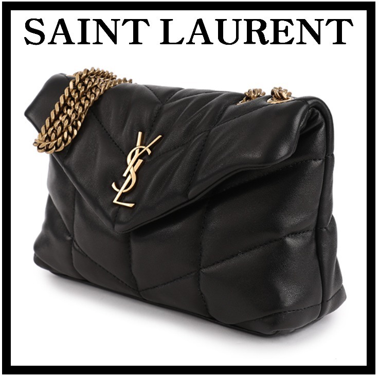 ★SAINT LAURENT★YSLロゴ パファー トイバッグ★