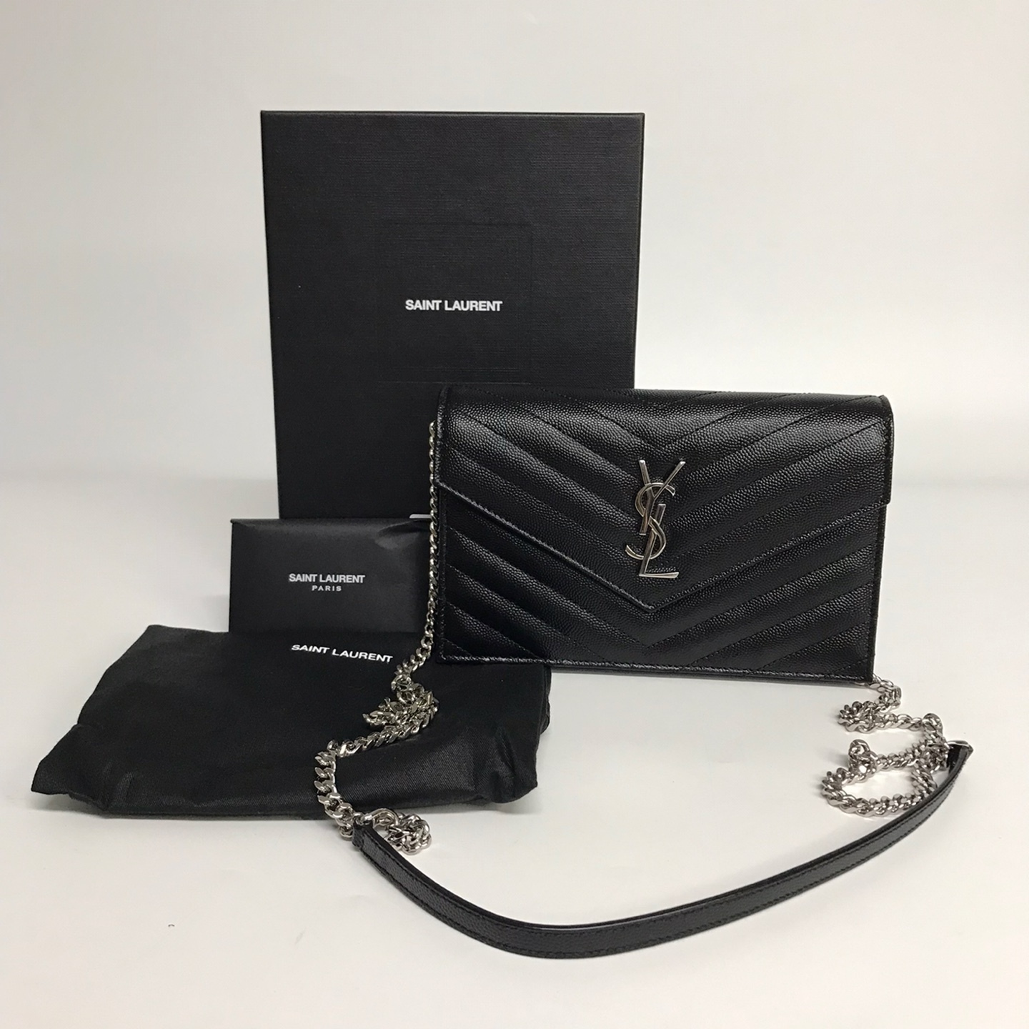 Saint Laurent エンヴェロップ チェーンウォレット クラッチ