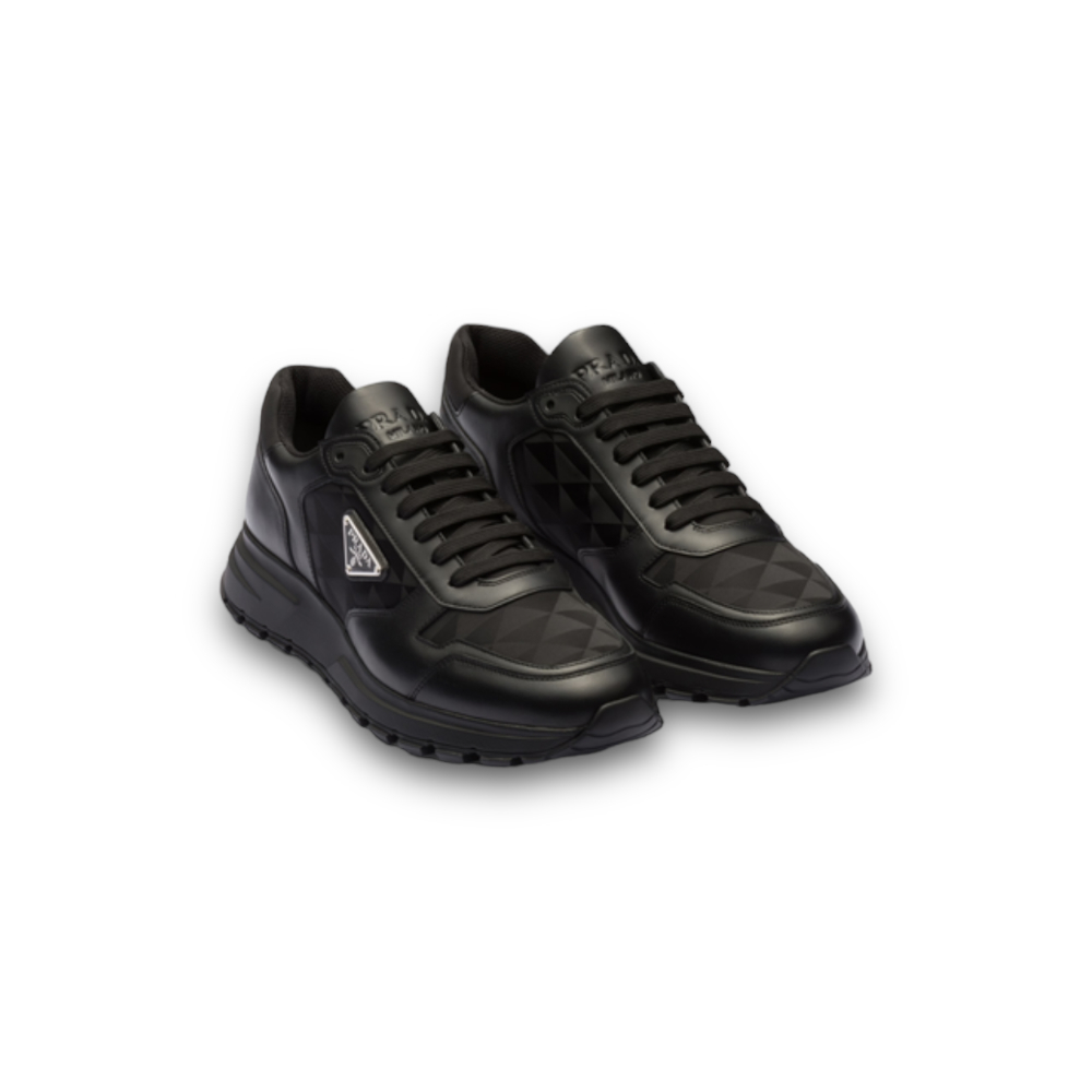 PRADA＊Leather and Re-Nylon ハイトップスニーカー＊送料込