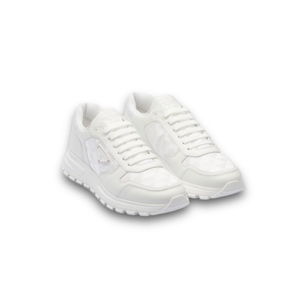 PRADA＊Leather and Re-Nylon ハイトップスニーカー＊送料込