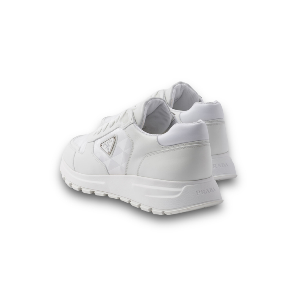 PRADA＊Leather and Re-Nylon ハイトップスニーカー＊送料込