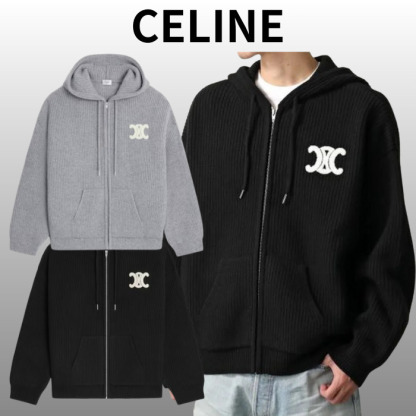 ★大人気！トリオンフが映える★【CELINE】ニットパーカー