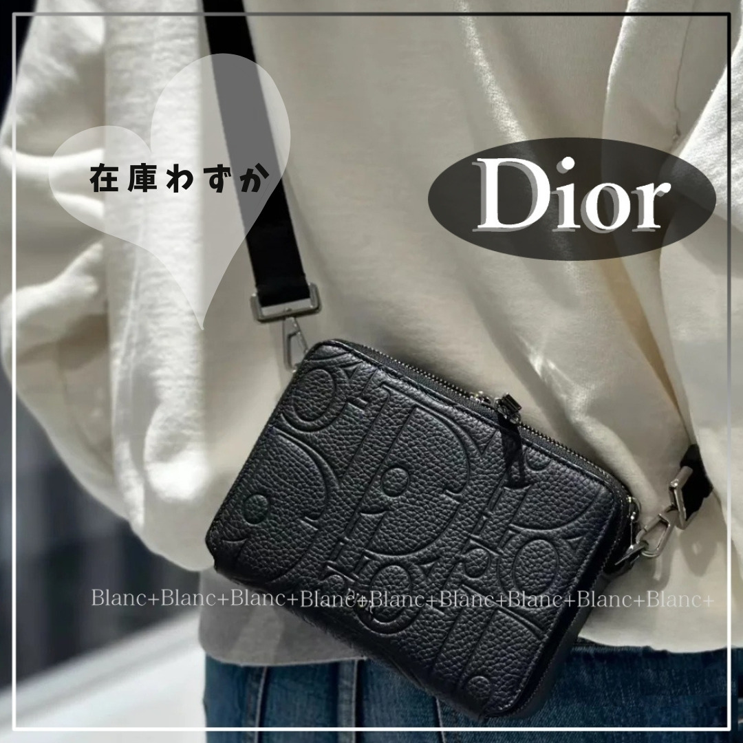 丁度良いお洒落サイズ★【 Dior 】ストラップ付き ジップポーチ