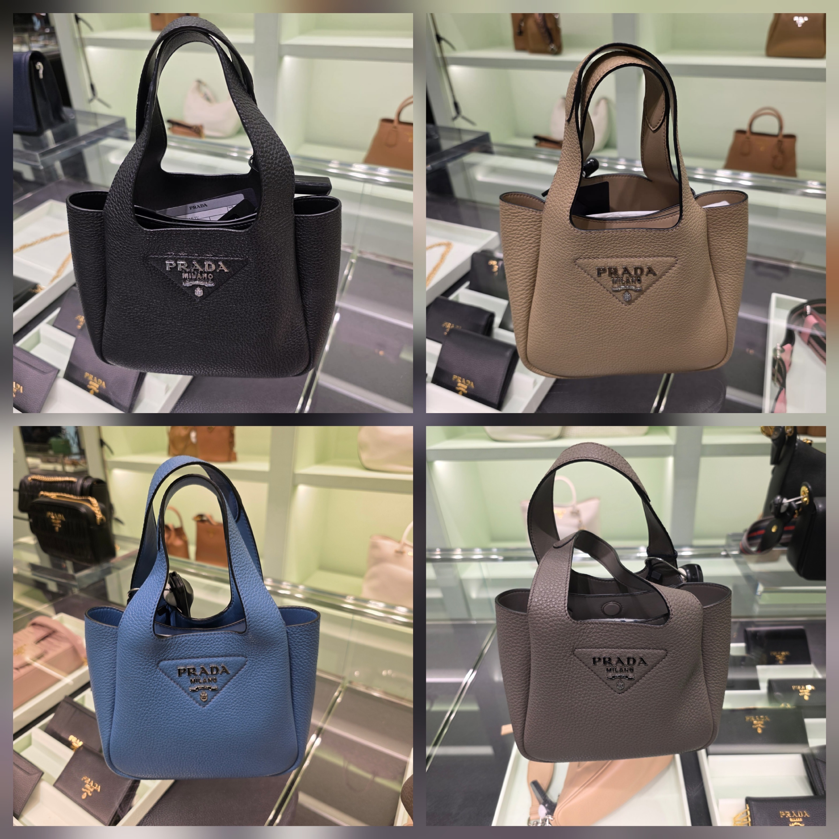 100%直営店買付!【PRADA】レザーミニハンドバック 1BA349 2DKV