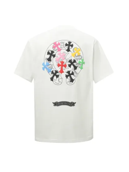 クロムハーツChrome Heart Tシャツ黒&白 綿100% zh0123