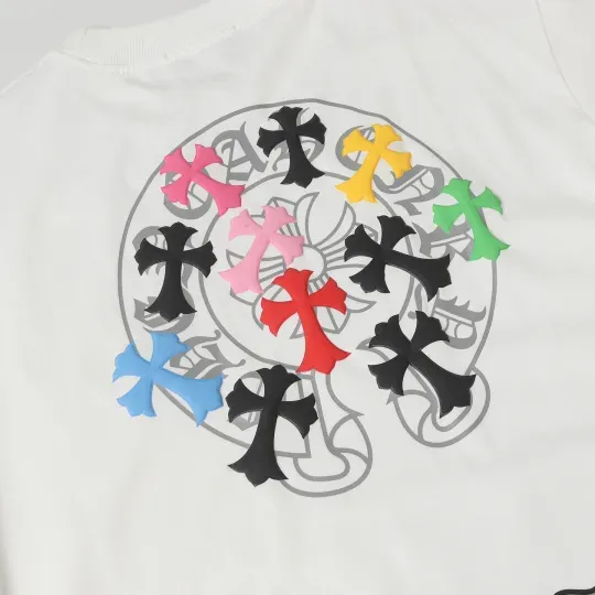 クロムハーツChrome Heart Tシャツ黒&白 綿100% zh0123