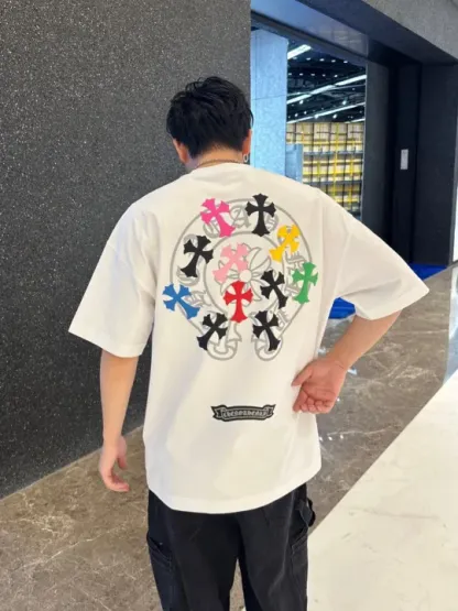 クロムハーツChrome Heart Tシャツ黒&白 綿100% zh0123