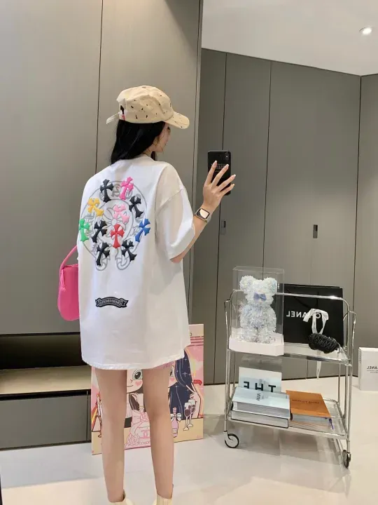 クロムハーツChrome Heart Tシャツ黒&白 綿100% zh0123