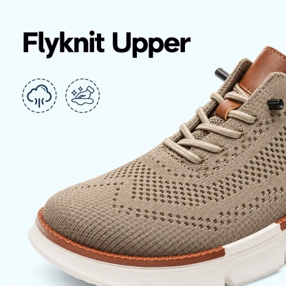 ⏰Last Day! 45% OFF  🔥GARB®Men's Breathable Knit Casual Dress Shoes Quick Lace-Up Lightweight Walking Shoes