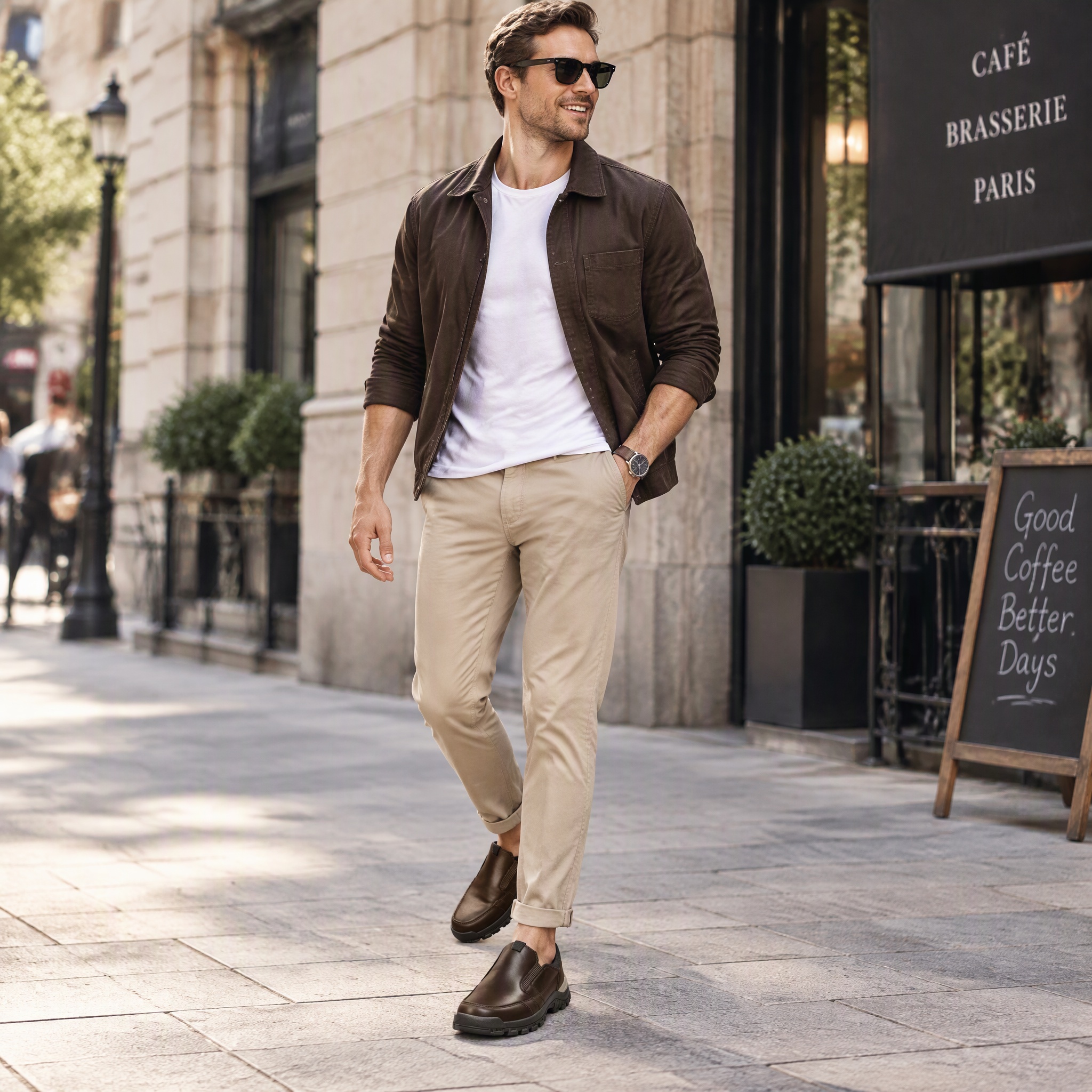 ⏰Last Day! 45% OFF  🔥GARB®Men's Slip-On Waterproof Leather Outdoor Walking Shoes