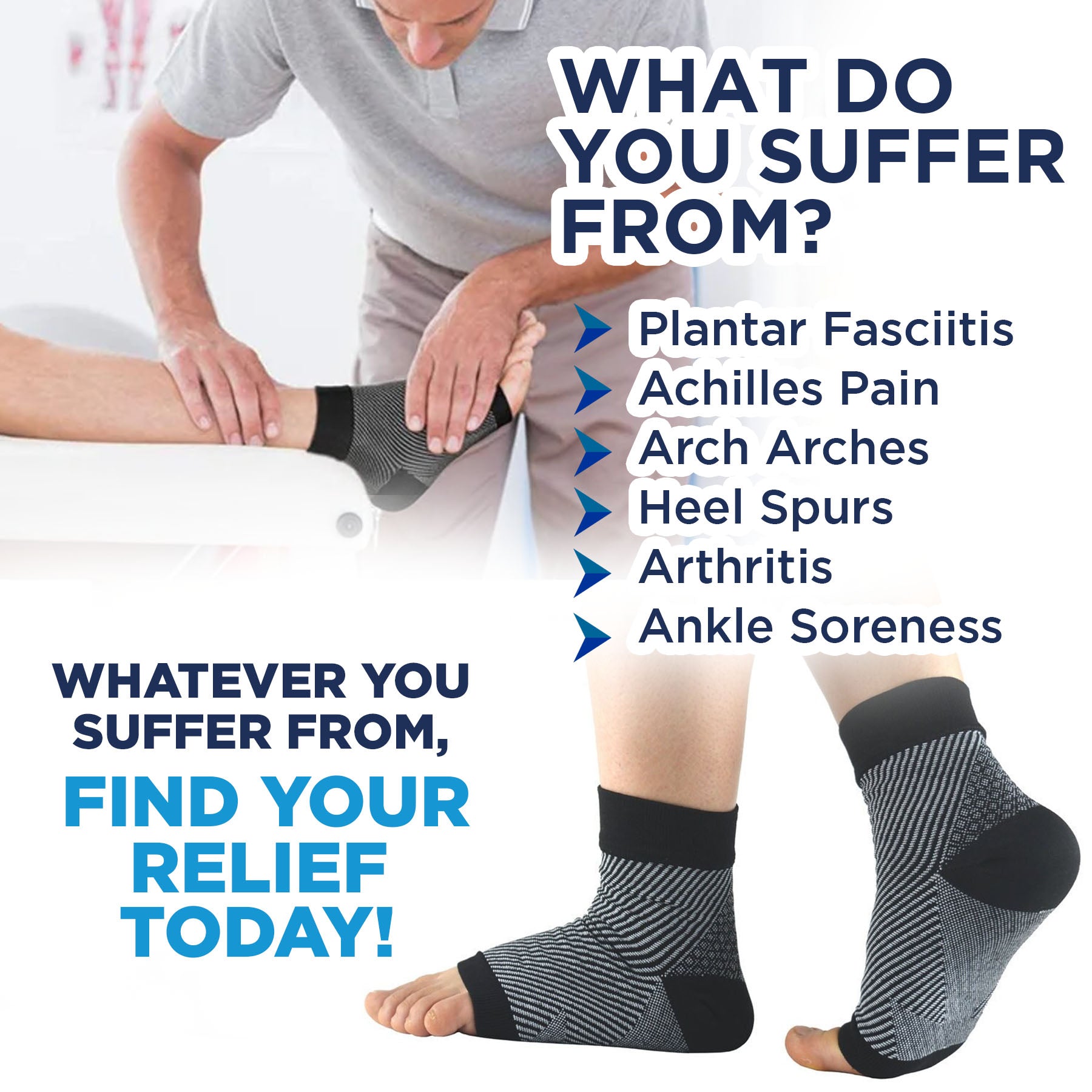 GARB®OrthoFit Compressions Pain Relief Ankle Socks